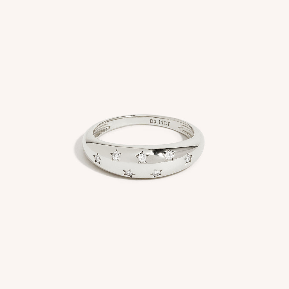 18K Gold Plated Margot Moissanite Diamond Ring