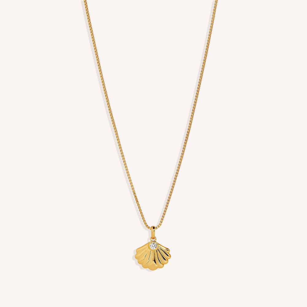 18K Gold Vermeil Margalo Oyster - Shaped Pendant Necklace