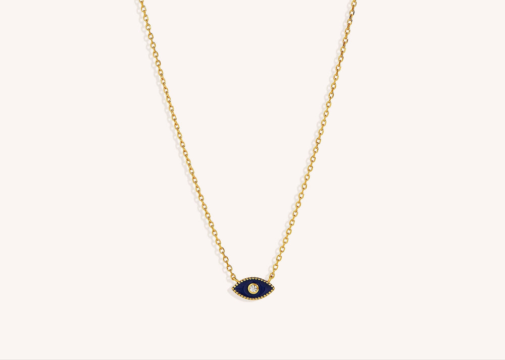 18K Gold Vermeil Jacalin Evil Eye Necklace