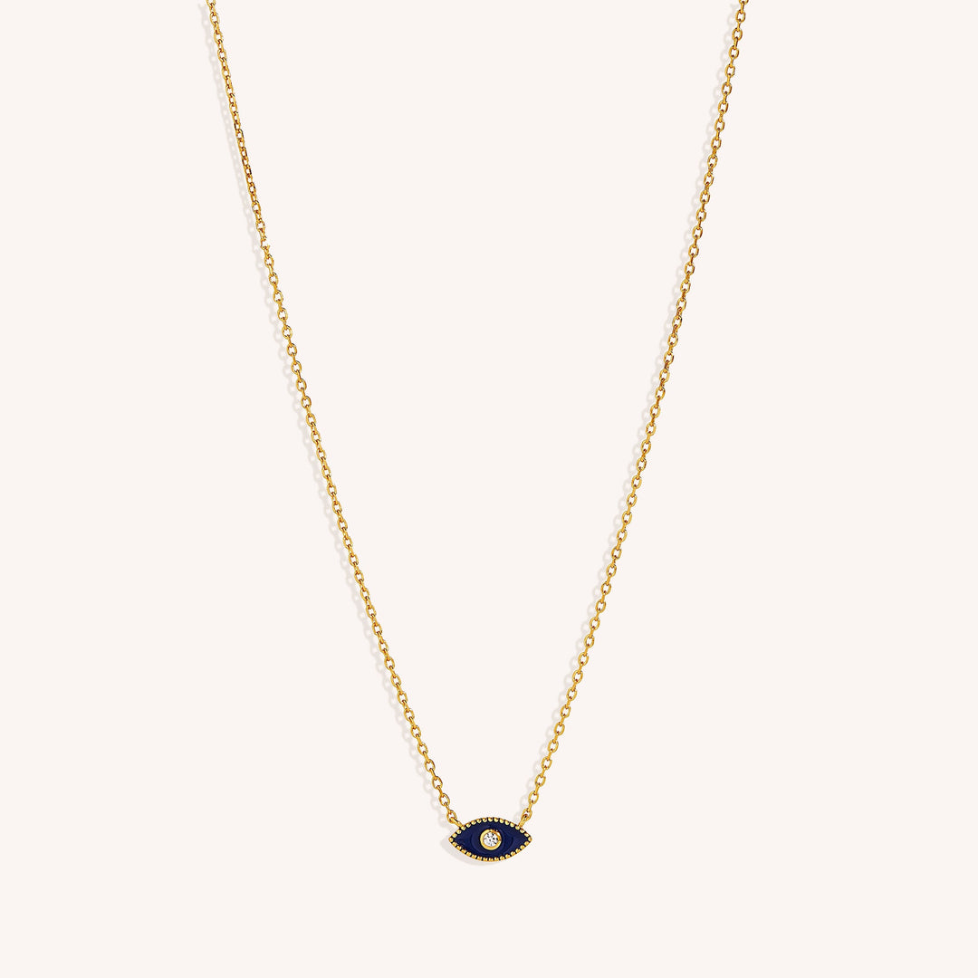 18K Gold Vermeil Jacalin Evil Eye Necklace