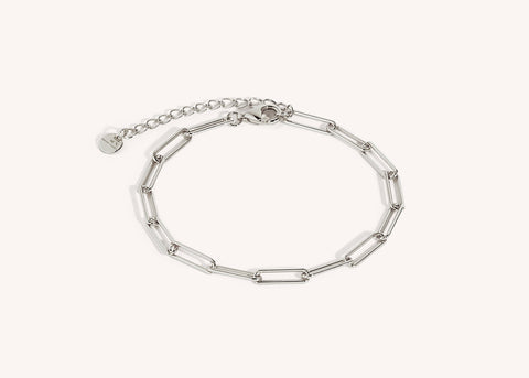 925 Sterling Silver Rebekka Paperclip Bracelet