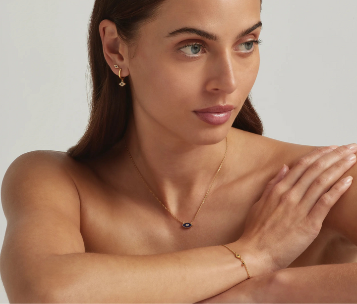 18K Gold Vermeil Jacalin Evil Eye Set