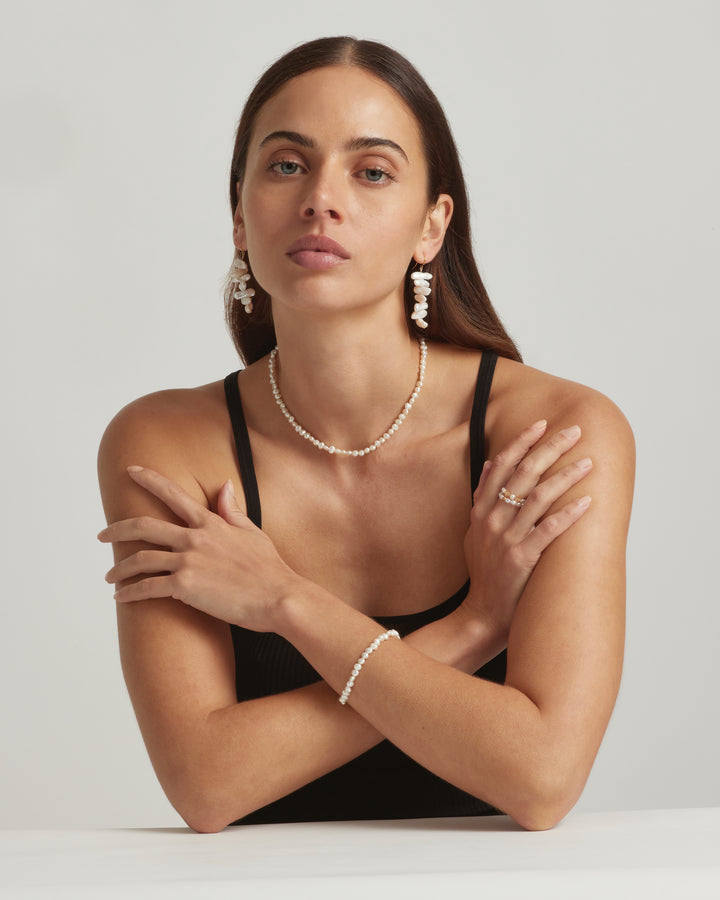 14K Gold Filled Lachelle Baroque Pearl Bracelet