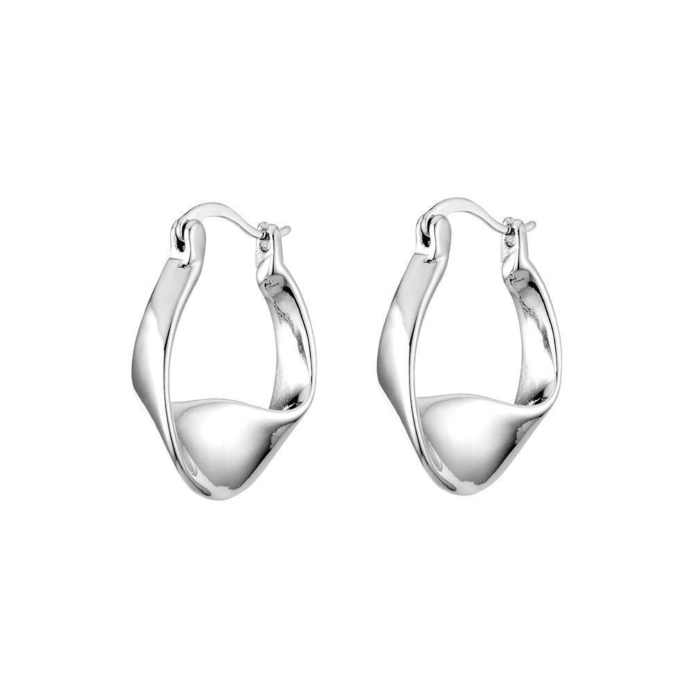 18K Gold Plated Irregular Shaped Hoop Earrings