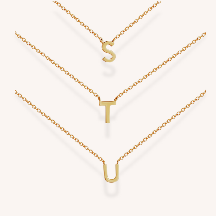 18K Gold  Letter Necklace
