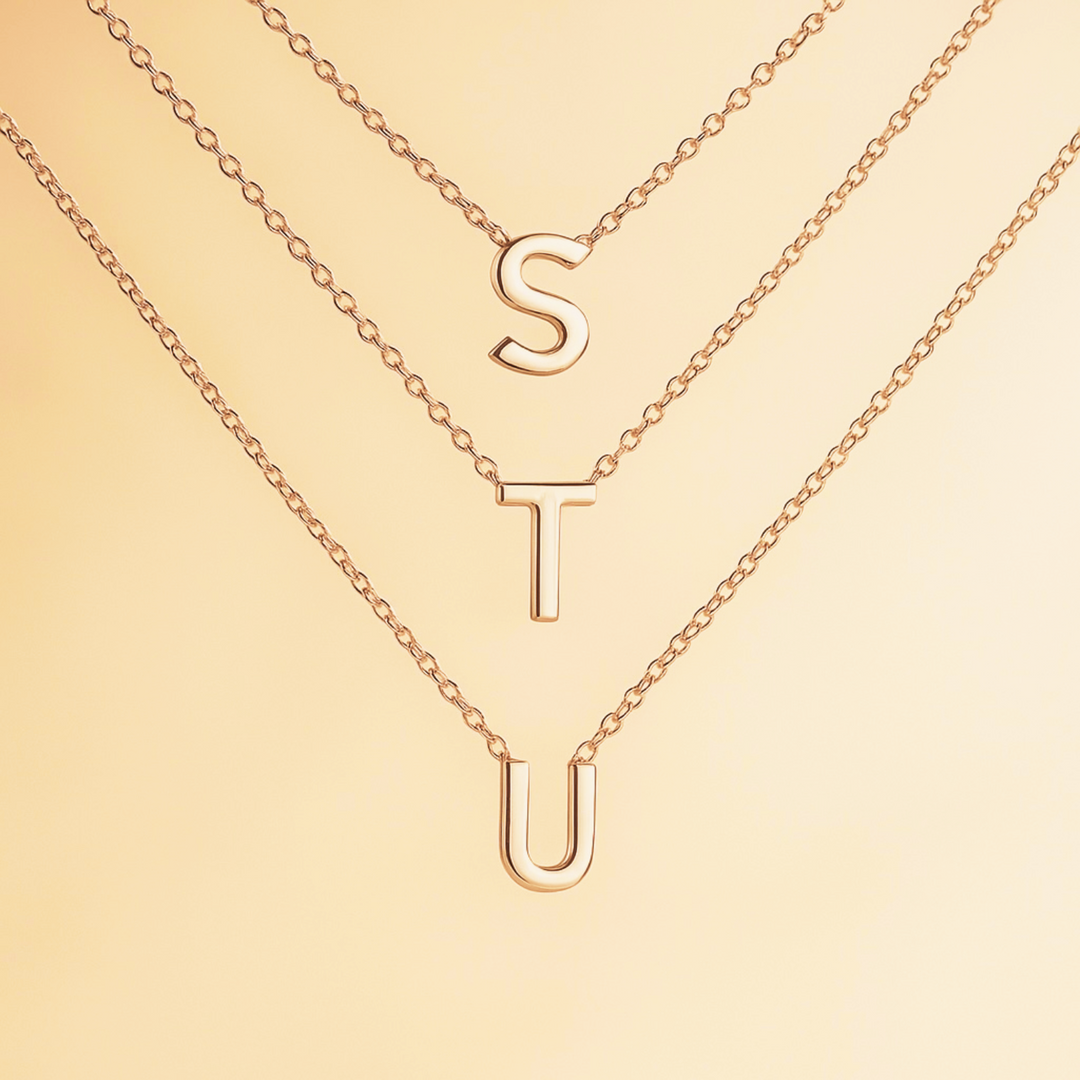 18K Gold  Letter Necklace