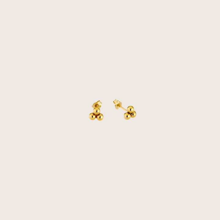14K Gold Filled Trinity Stud Earrings
