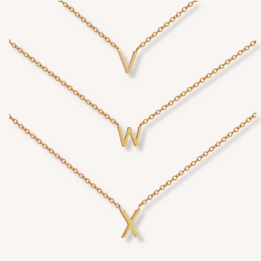 18K Gold  Letter Necklace