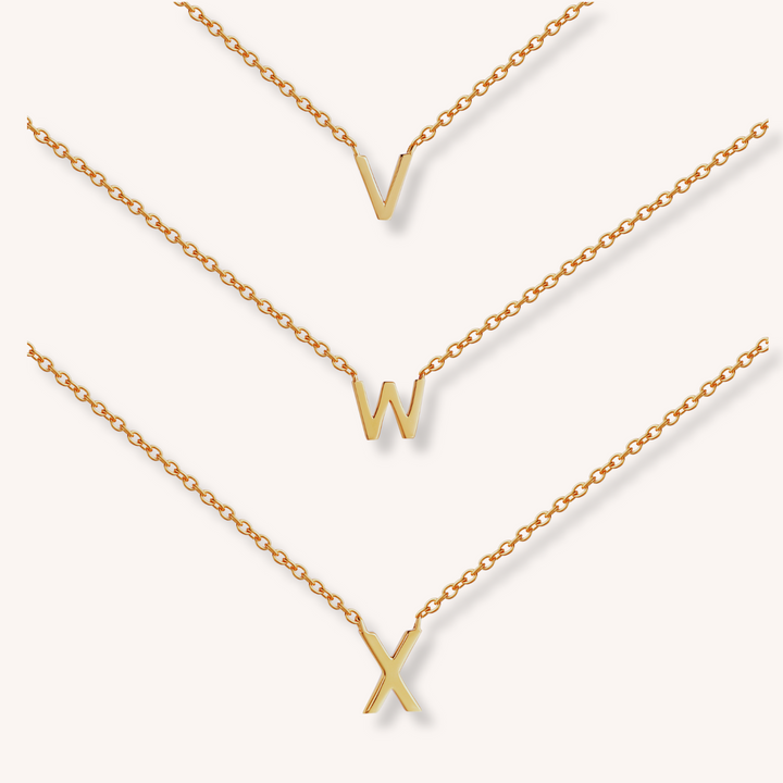 18K Gold  Letter Necklace