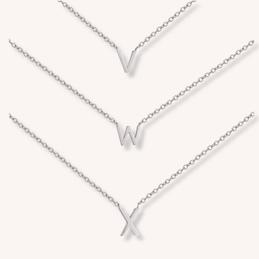 925 Sterling Silver Letter Necklace