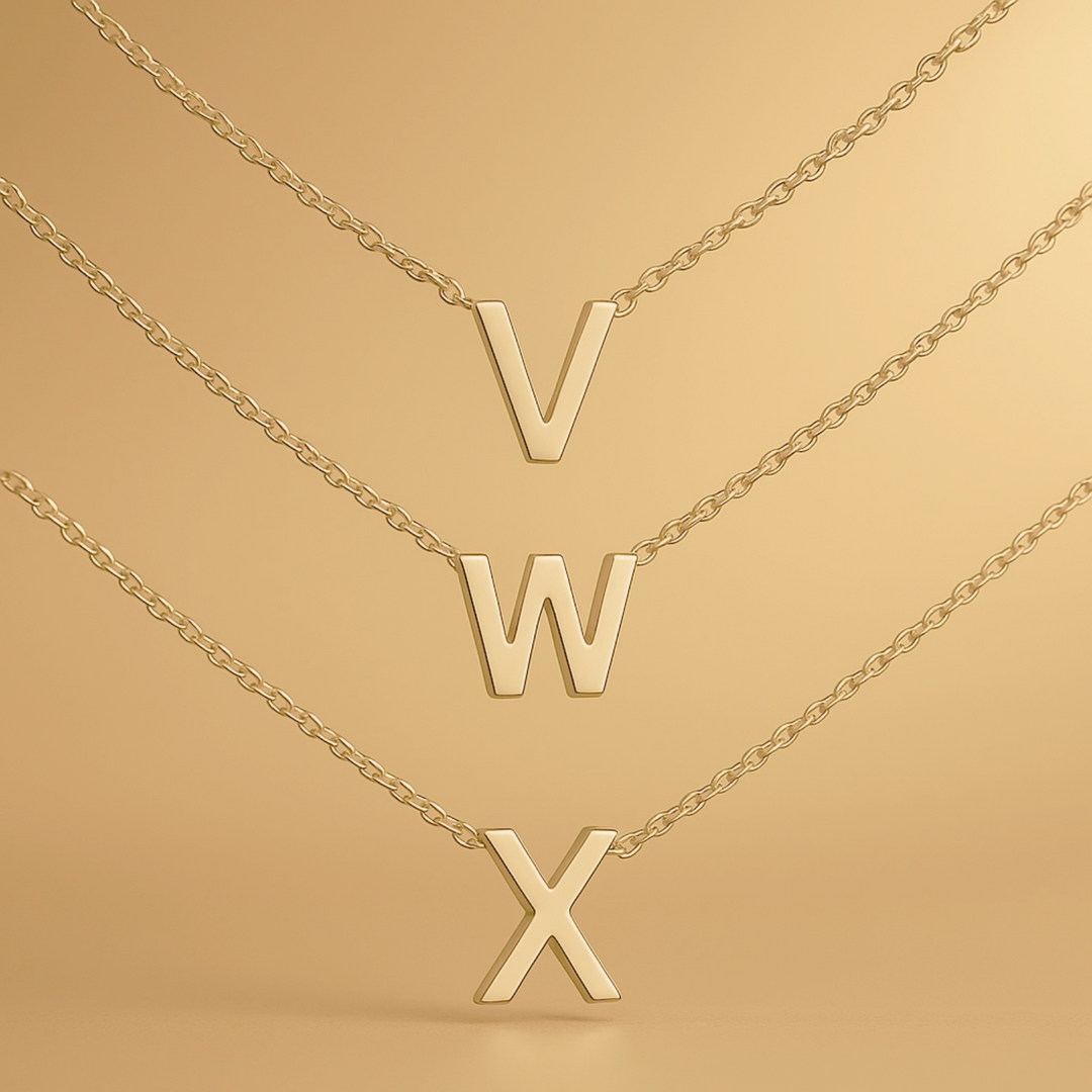 18K Gold  Letter Necklace
