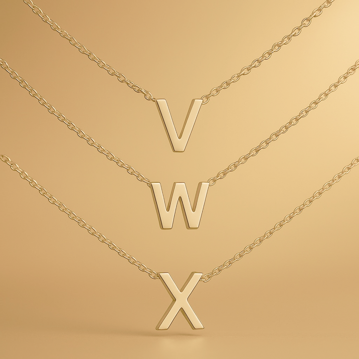 18K Gold  Letter Necklace
