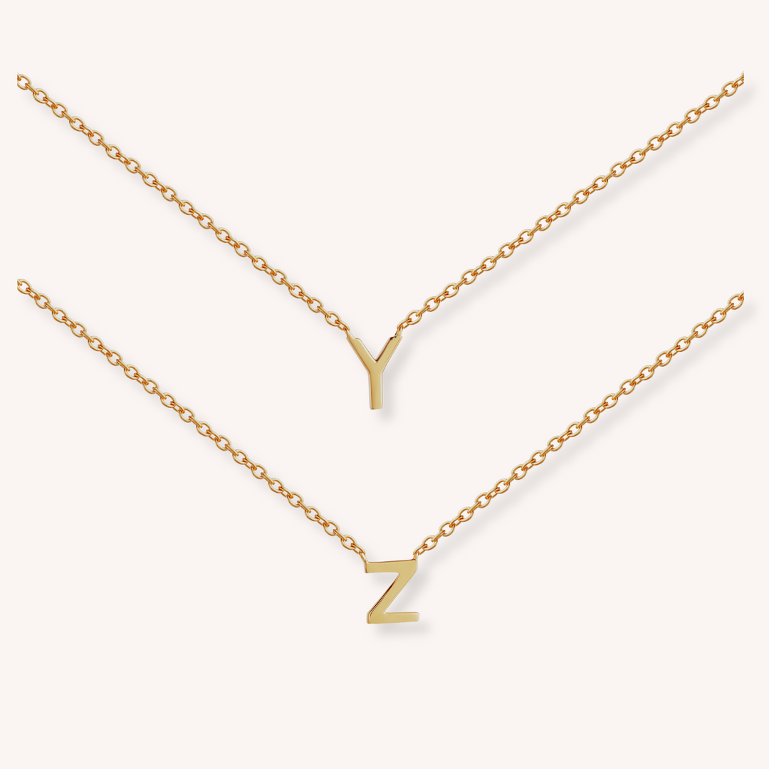 18K Gold  Letter Necklace
