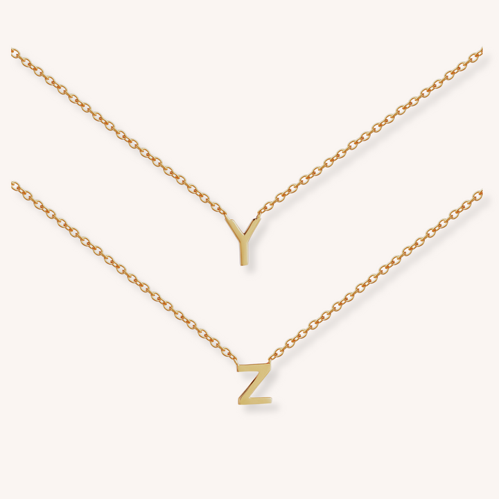 18K Gold  Letter Necklace