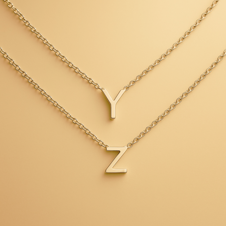 18K Gold  Letter Necklace
