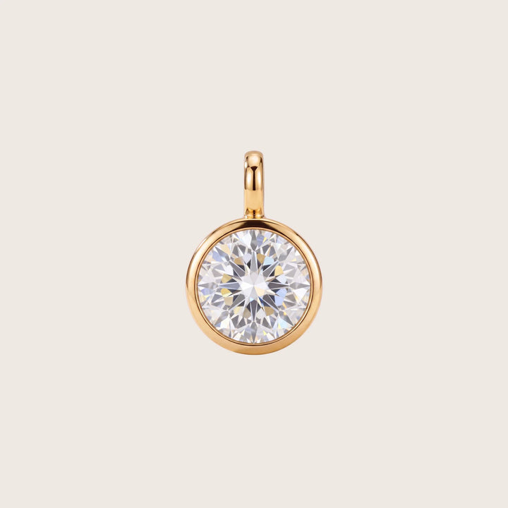 April Diamond Birthstone Charm – 18K Gold Plated over Sterling Silver