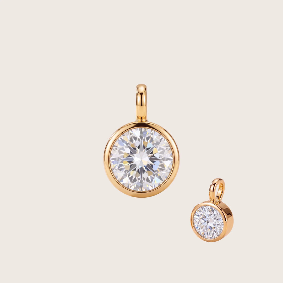 April Diamond Birthstone Charm – 18K Gold Plated over Sterling Silver