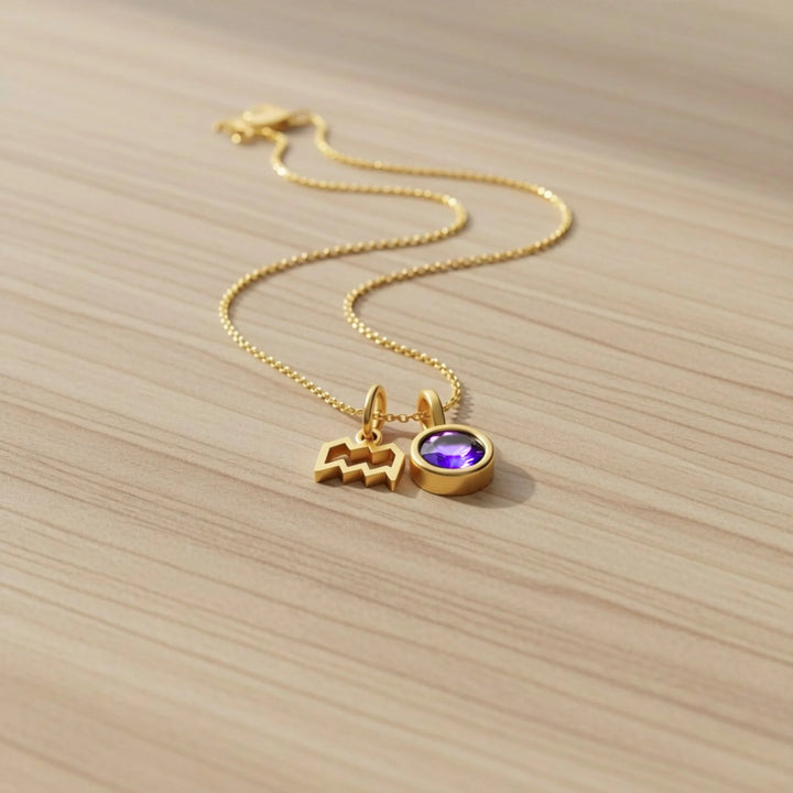 Aquarius Celestial Pair – 18K Gold Plated over Sterling Silver