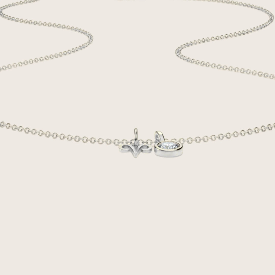 Aries Celestial Pair – Rhodium Plated over Sterling Silver