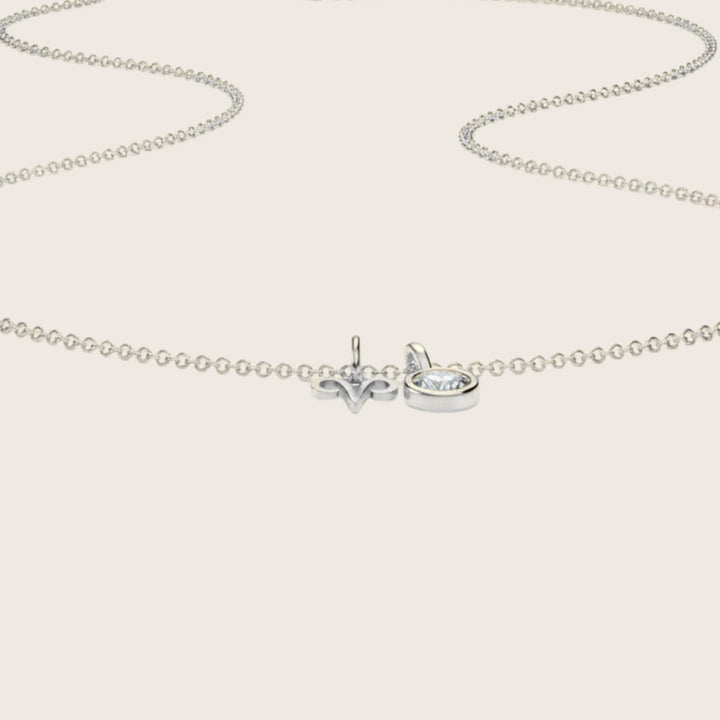 Aries Celestial Pair – Rhodium Plated over Sterling Silver