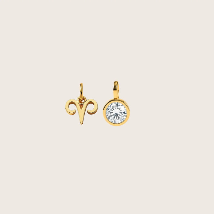 Aries Zodiac Charm – 18K Gold Plated over Sterling Silver