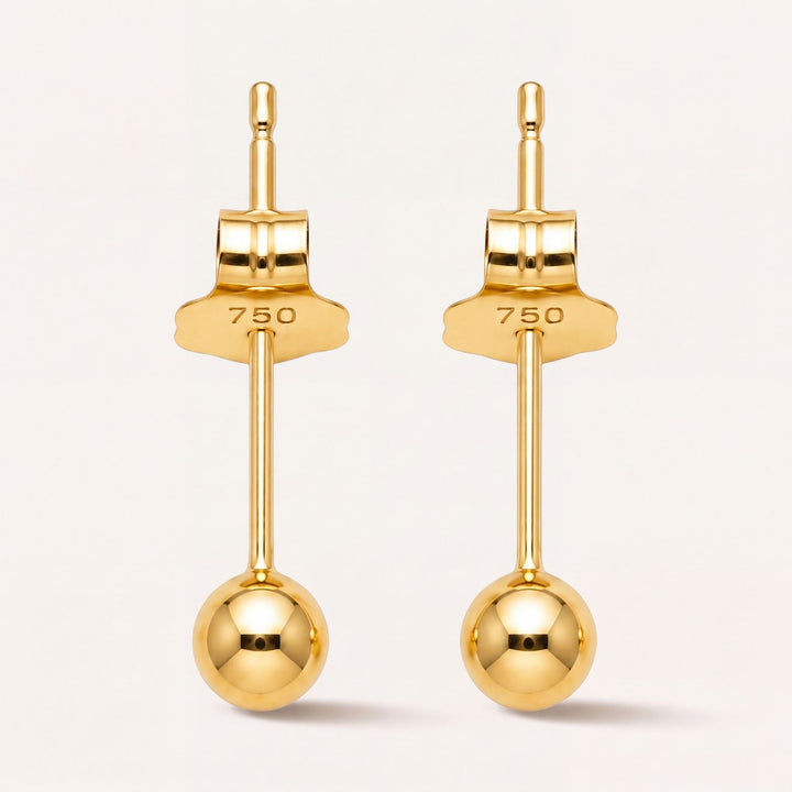 Aurelia Petite Gold Ball Studs - 18K Solid Gold