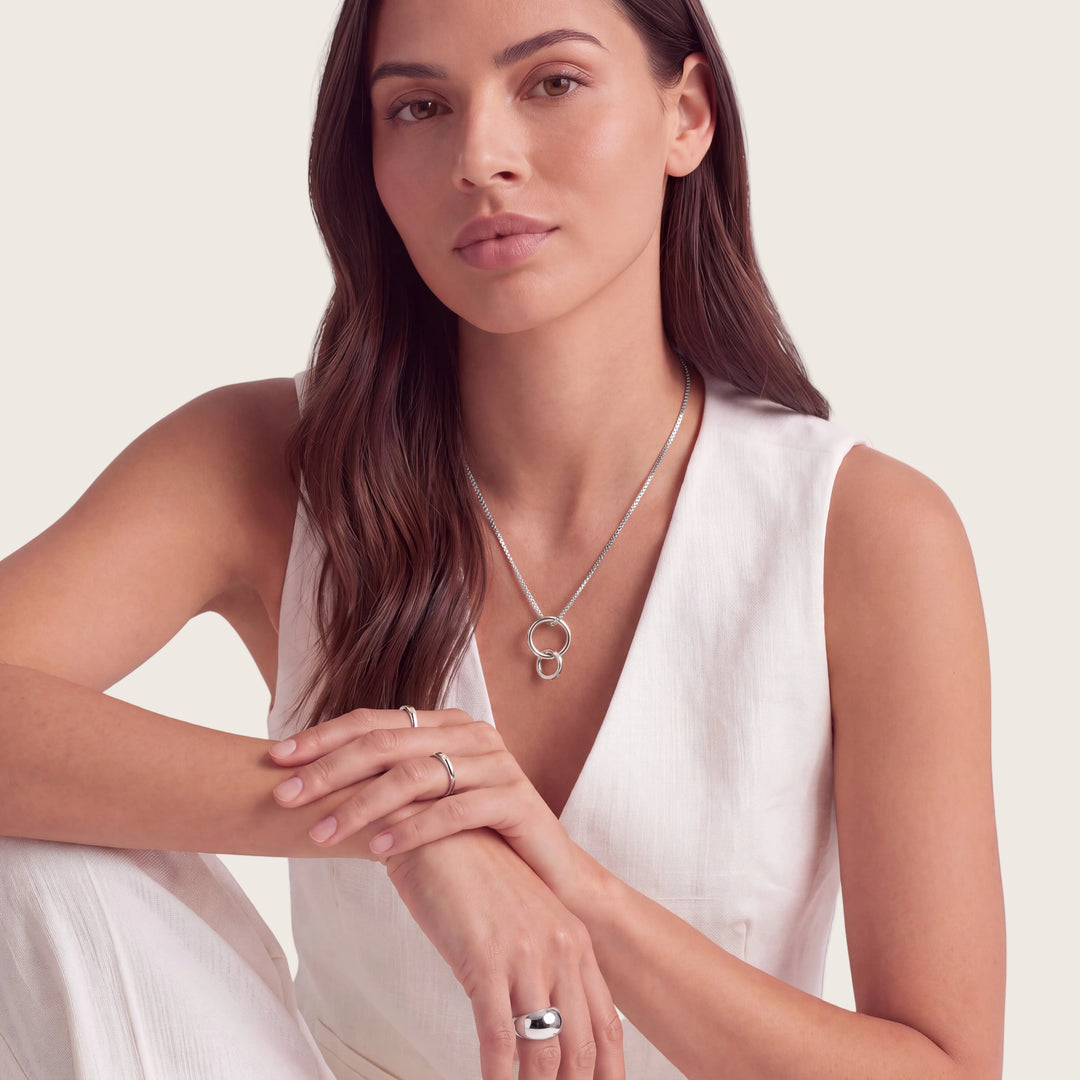 Bond Necklace – Rhodium Plated over 925 Sterling Silver
