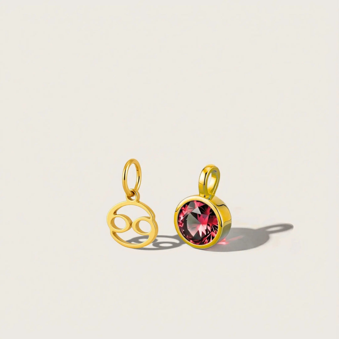 Cancer Celestial Pair - 18K Gold Plated over Sterling Silver