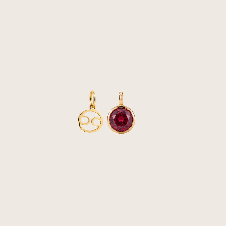 Cancer Celestial Pair - 18K Gold Plated over Sterling Silver