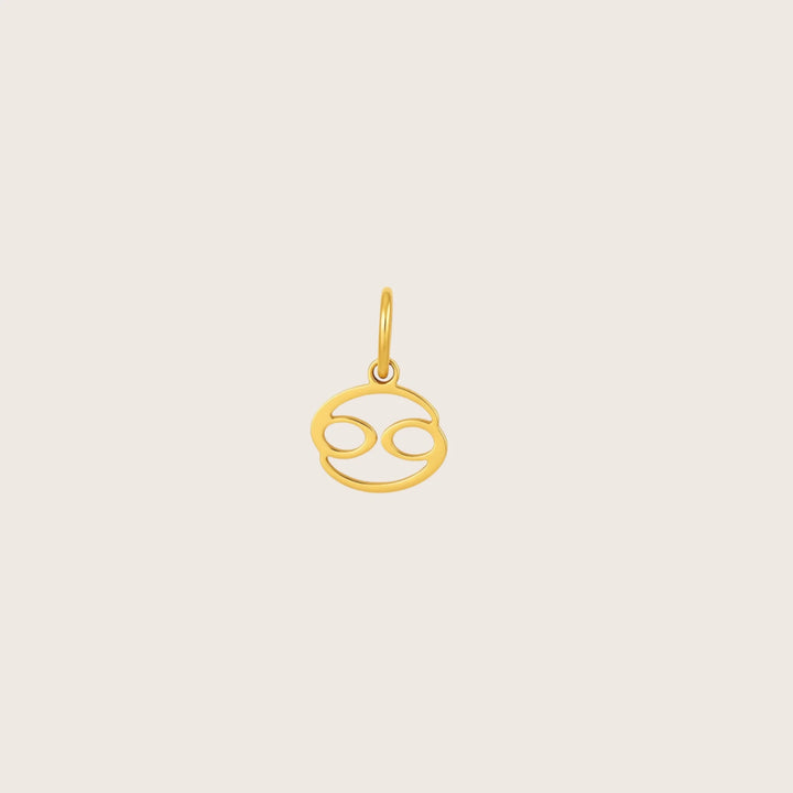 Cancer Zodiac Charm - 18K Gold over Sterling Silver