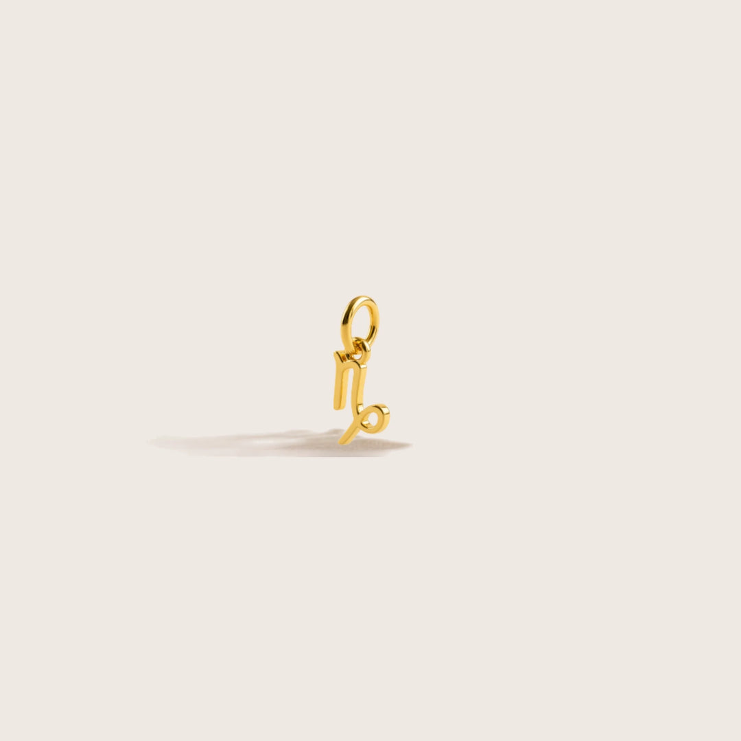 Capricorn Zodiac Charm – 18K Gold Plated over Sterling Silver