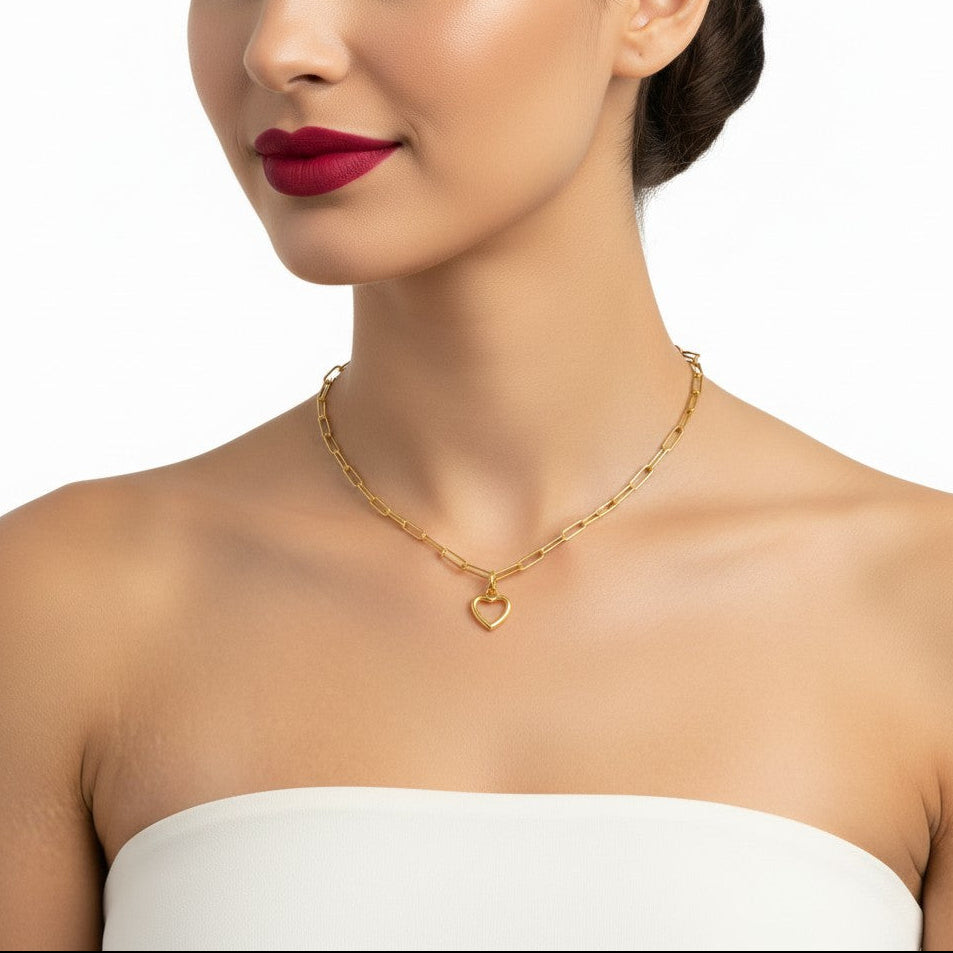 18K Gold Plated Elara Heart Pendant