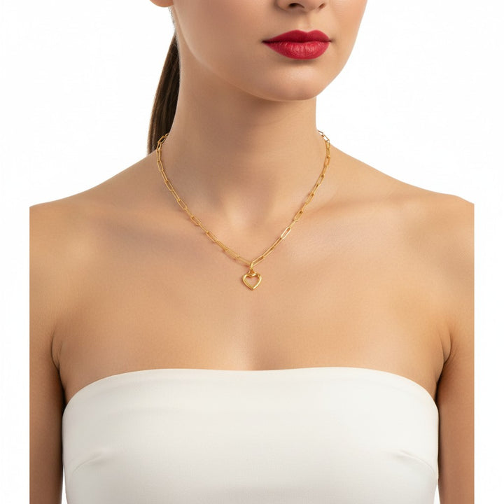 18K Gold Plated Elara Heart Pendant