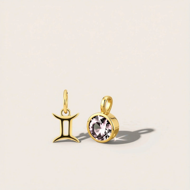 Gemini Zodiac Charm – Gold Plated over Sterling Silver