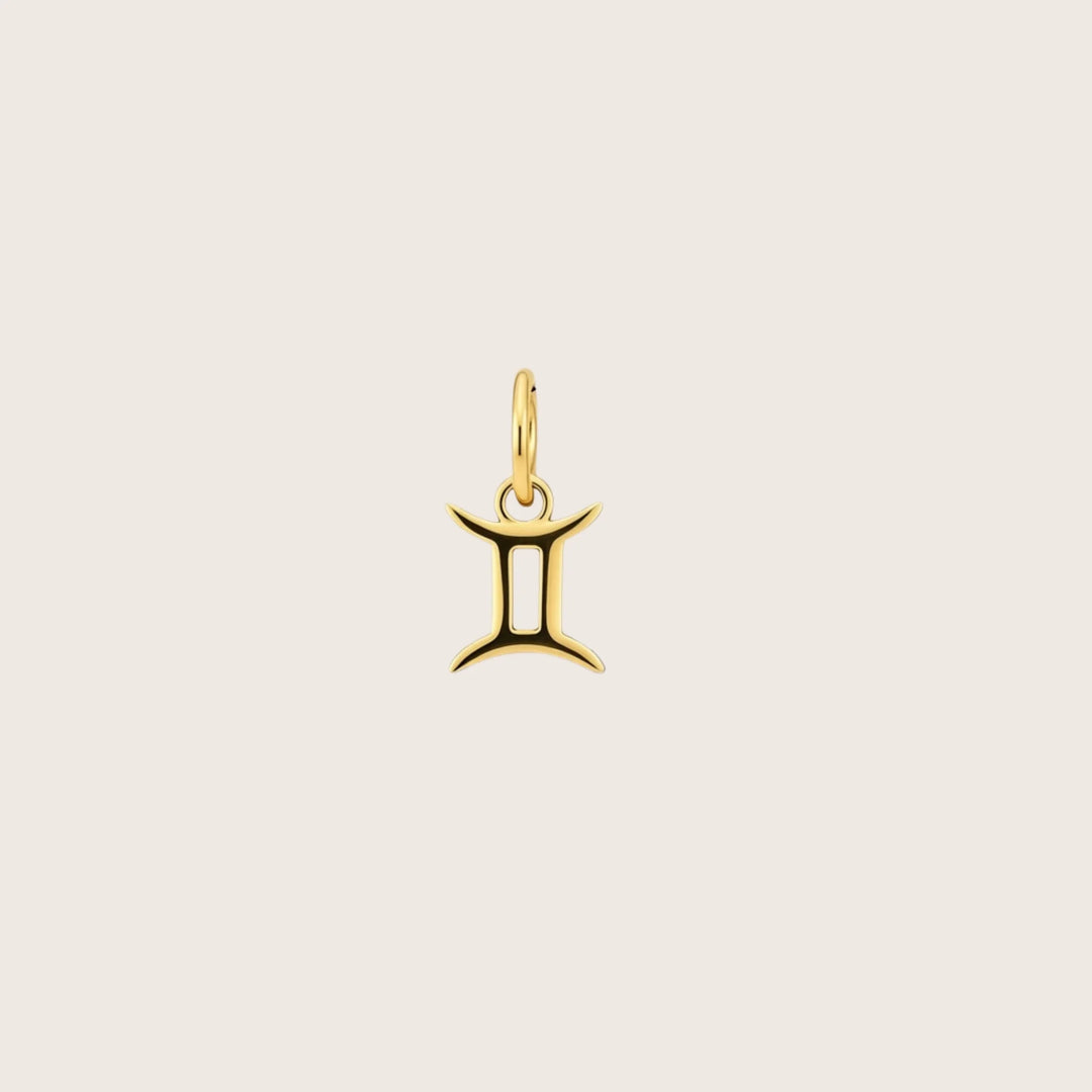 Gemini Zodiac Charm – Gold Plated over Sterling Silver