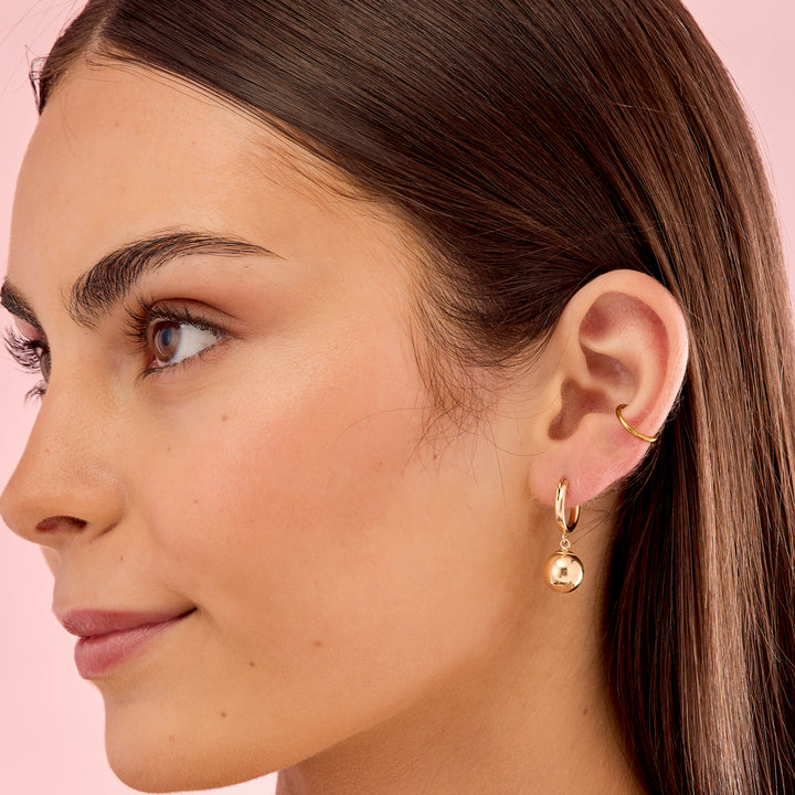 14K Gold Filled Golden Orb Earrings