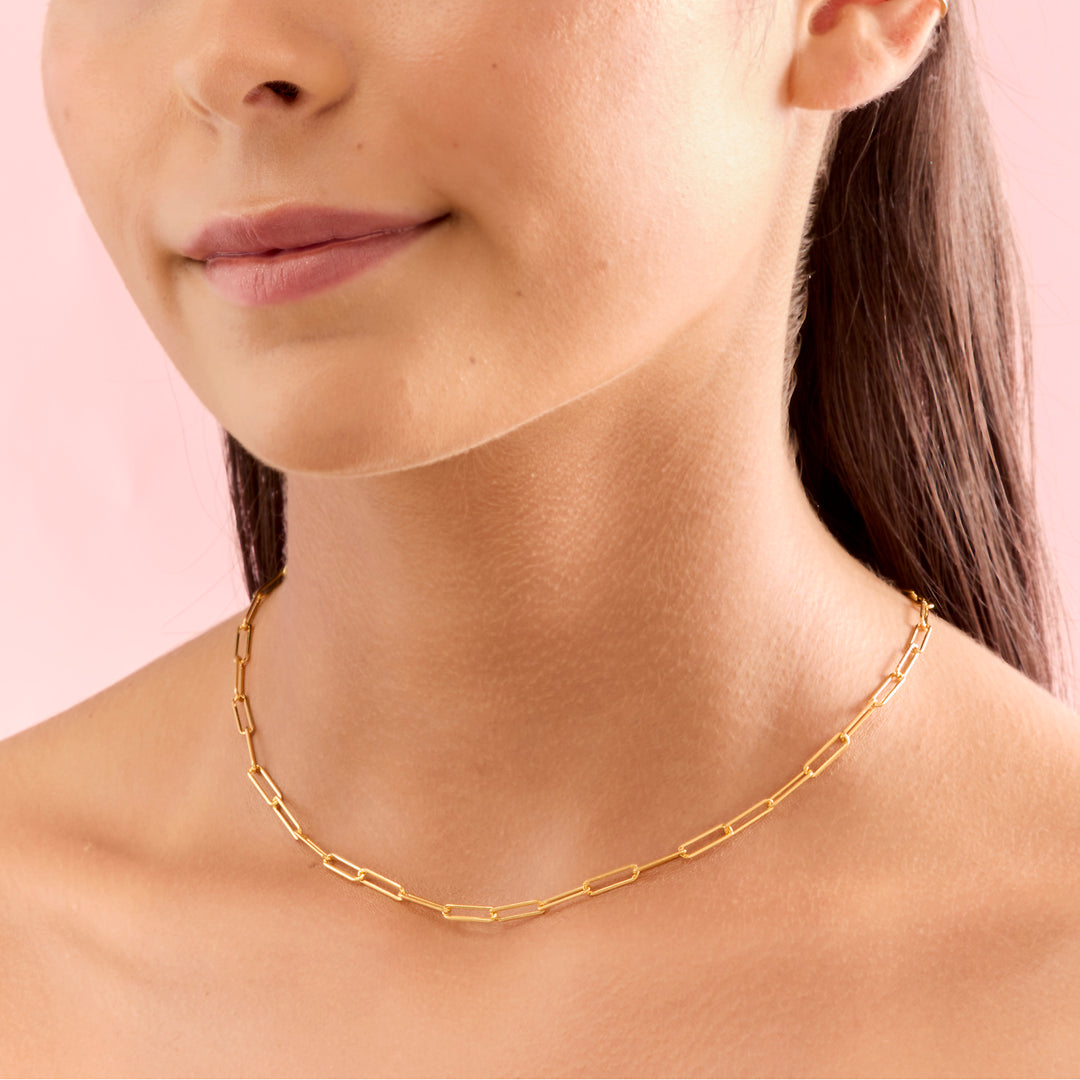 18K Gold Vermeil Rebekka Paperclip Necklace