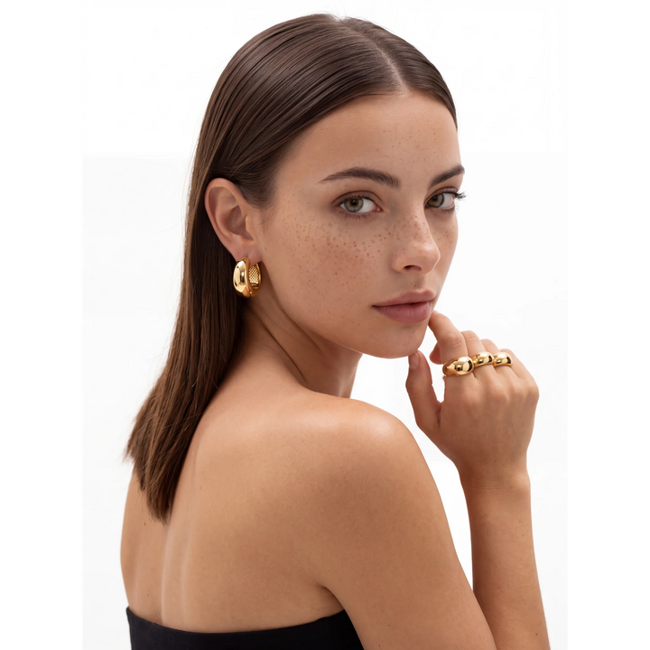 18K Gold Vermeil Grande Elysse Hoop Earrings