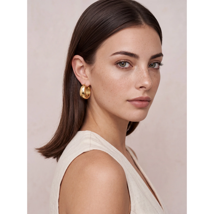 18K Gold Vermeil Grande Elysse Hoop Earrings