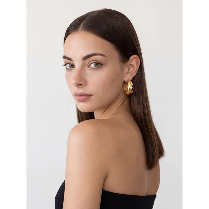 18K Gold Vermeil Grande Elysse Hoop Earrings