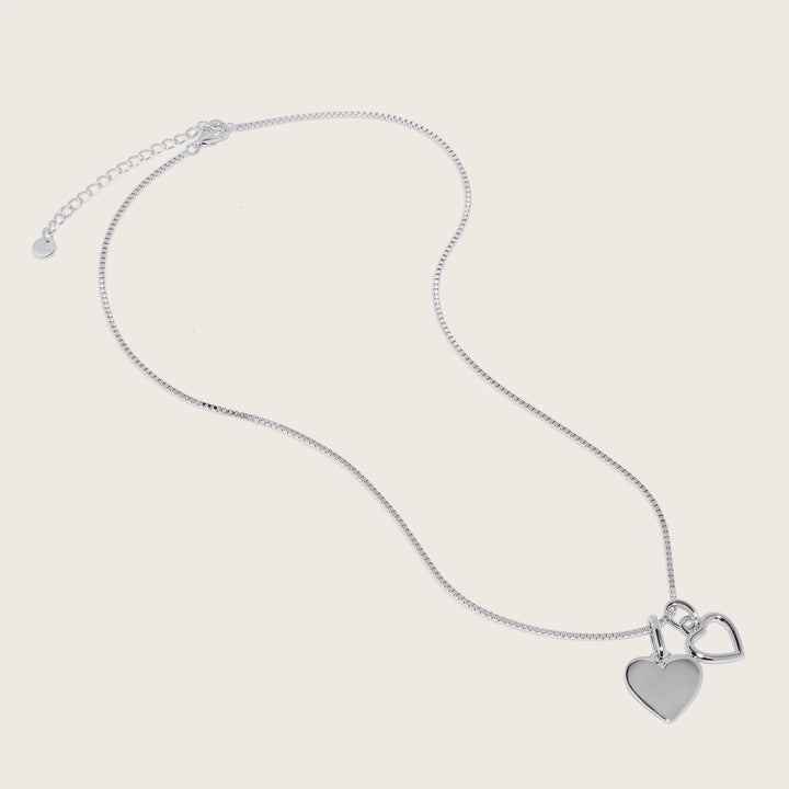 Kindred Hearts Necklace – Rhodium-Plated in 925 Sterling Silver