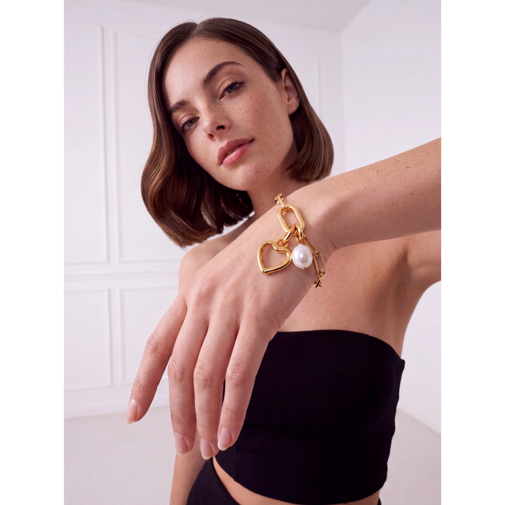 Lennox CharmEdit Bracelet - 18K Gold Plated over 925 Sterling Silver