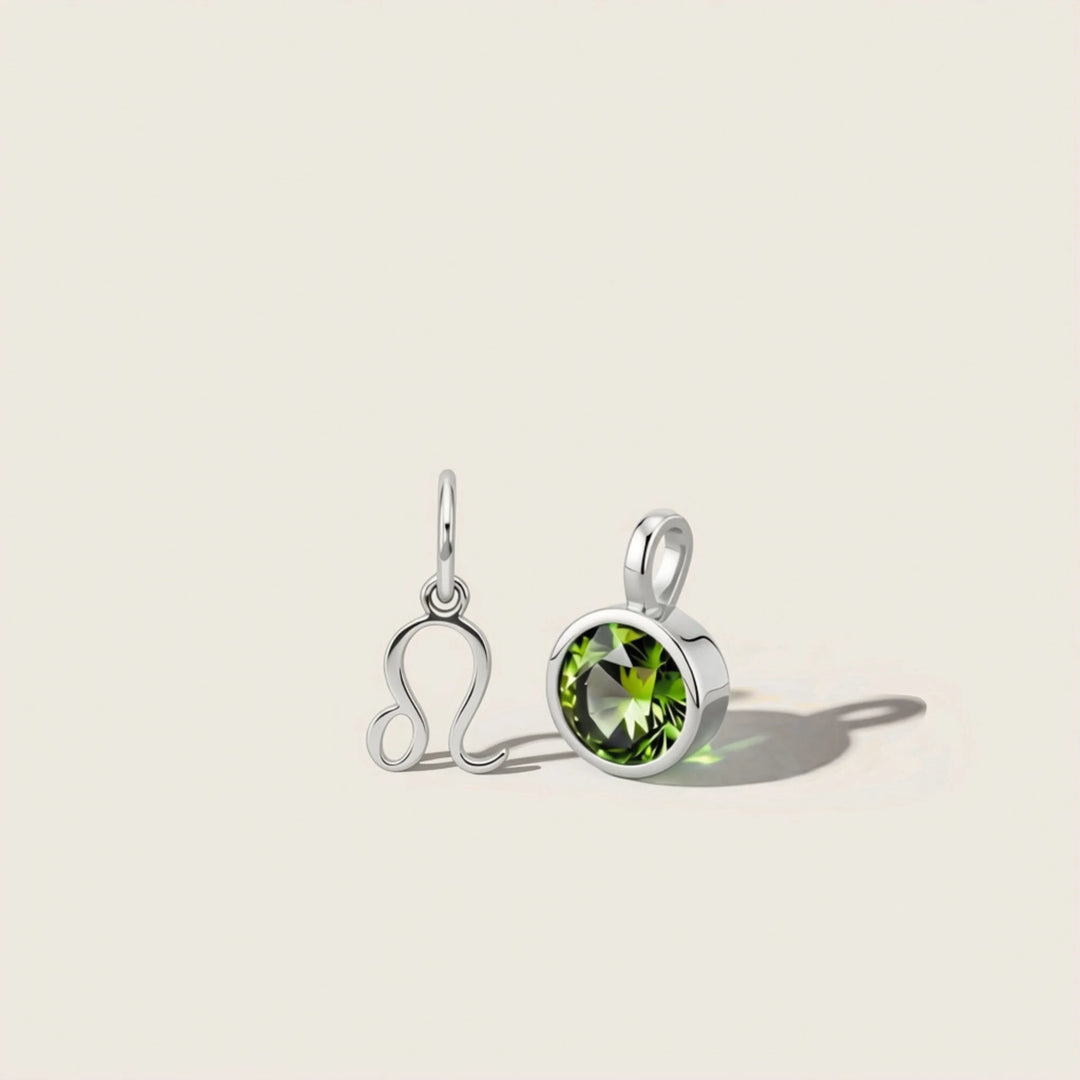 Leo Celestial Charm Pair – Rhodium Plated over Sterling Silver