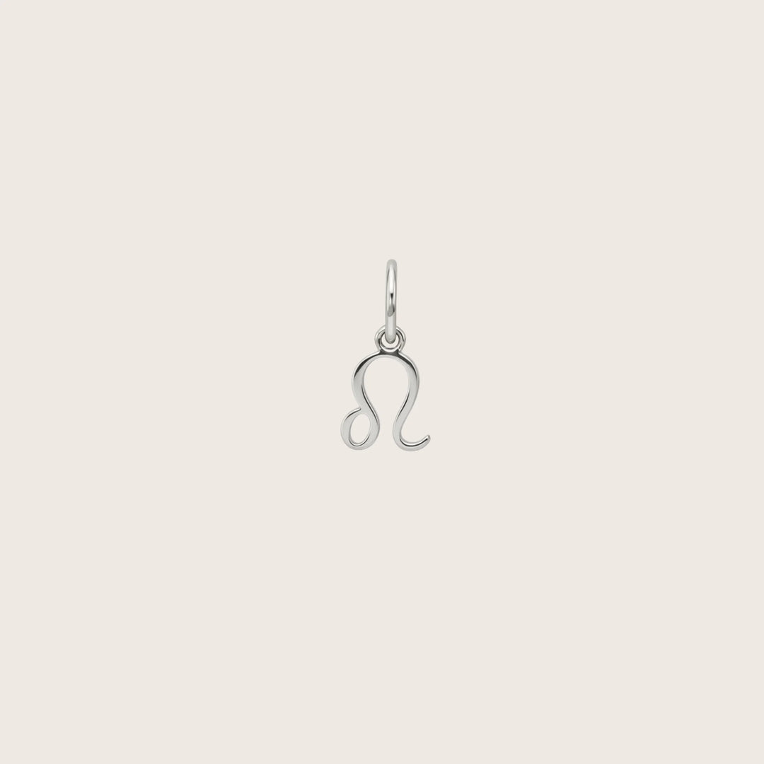 Leo Celestial Charm Pair – Rhodium Plated over Sterling Silver