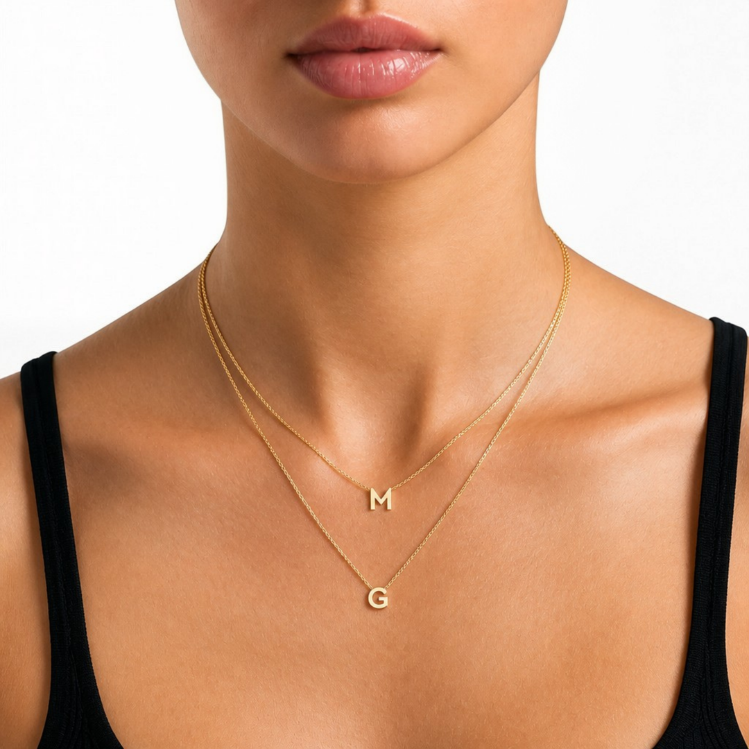 18K Gold Plated Letter Necklace
