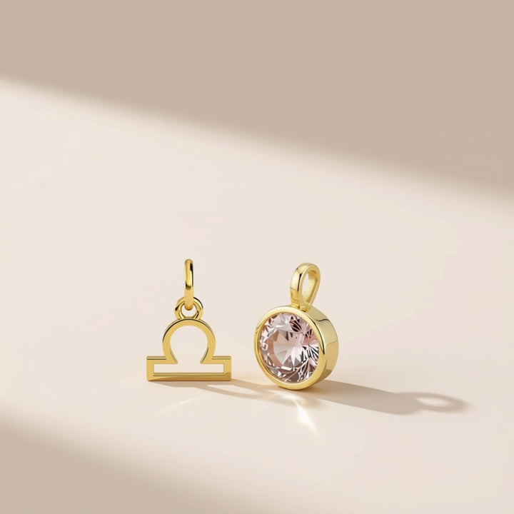 Libra Celestial Pair – Gold Plated over Sterling Silver