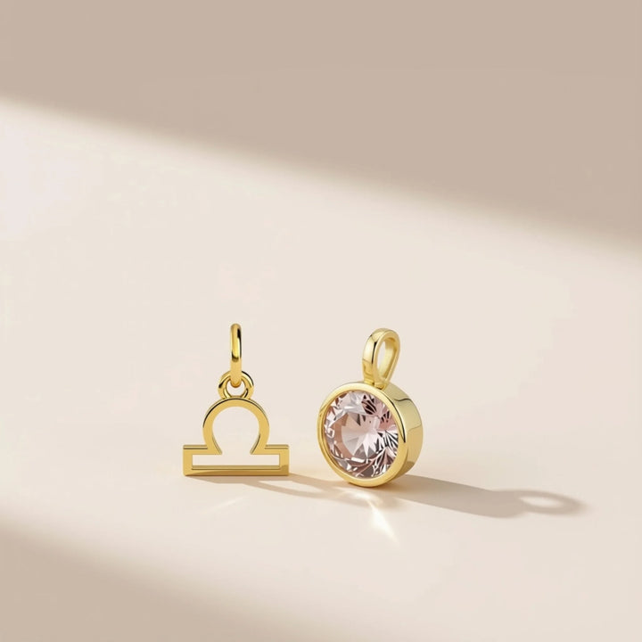 Libra Celestial Pair – Rhodium Plated over Sterling Silver