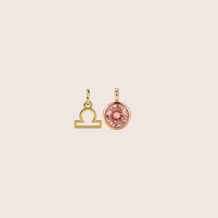 Libra Celestial Pair – Gold Plated over Sterling Silver