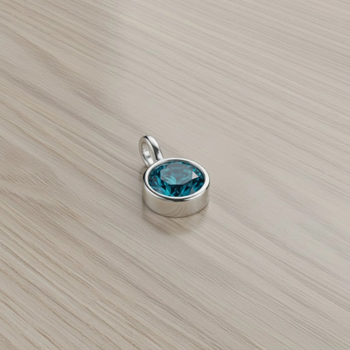 Pisces Zodiac Charm – Rhodium Plated over Sterling Silver
