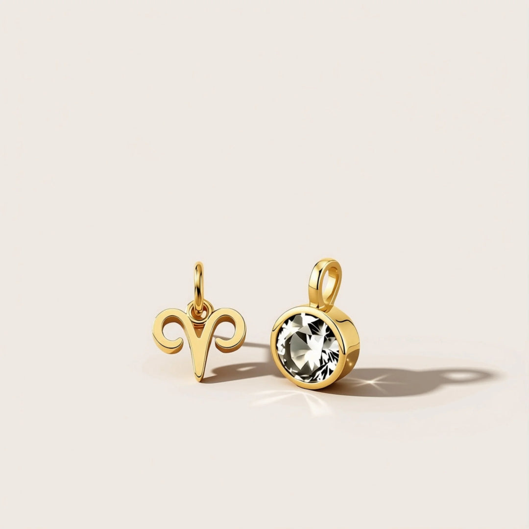Aries Zodiac Charm – 18K Gold Plated over Sterling Silver